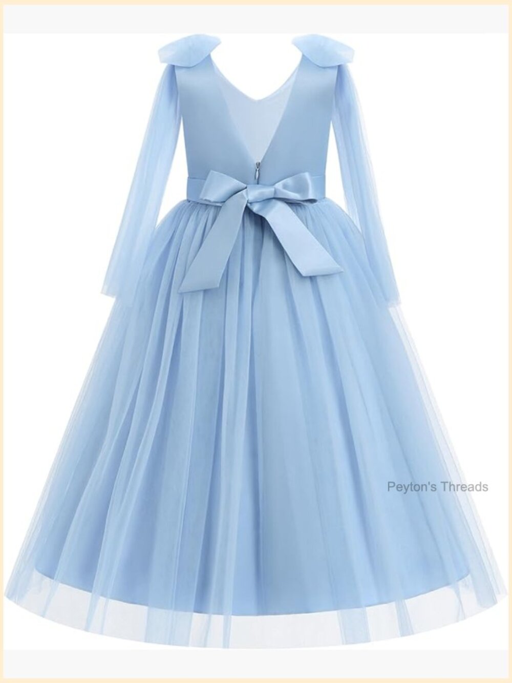 Flower Girl Maxi Dress Wedding Formal Tulle Skirt Princess Pageant Gown - Picture 1 of 6